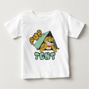 Camiseta Para Bebê Acampamento Pup Tent