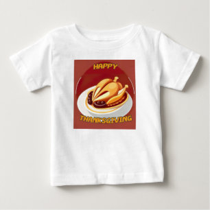Camiseta Para Bebê ação de agradecimento feliz
