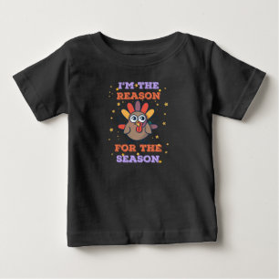 Camiseta Para Bebê Ação de Graças à Turquia