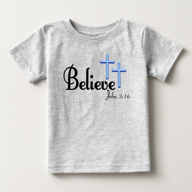 Camiseta Para Bebê Acredite Com O Azul Atravessa Toddler Tee (Frente)