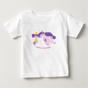 Camiseta Para Bebê Acredite na magia