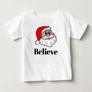 Camiseta Para Bebê Acredite no Papai Noel