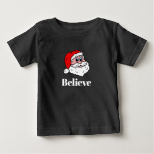 Camiseta Para Bebê Acredite no Papai Noel
