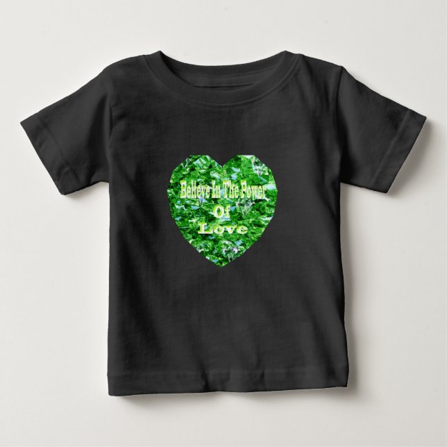 Camiseta Para Bebê Acredite No Poder Do Amor, Camiseta Bebê (Frente)