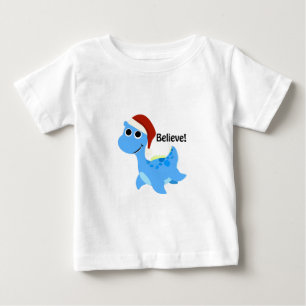 Camiseta Para Bebê Acredite! Papais noeis Nessie