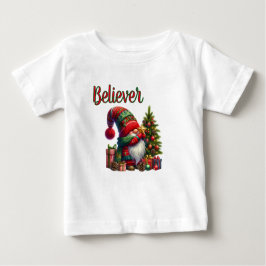 Camiseta Para Bebê Acreditem em Papai Noel