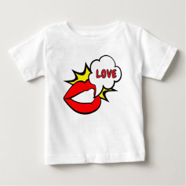 Camiseta Para Bebê Adesivo - Balão de Fala Boca + SEU TEXTO & IDEIA 1