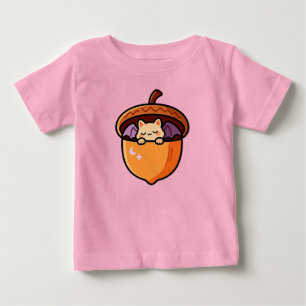 Camiseta Para Bebê Adesivo de Halloween de Morcego em Bolota