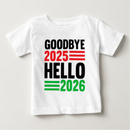 Camiseta Para Bebê Adeus 2025 Alô 2026 - Celebrando uma Estrela Nova