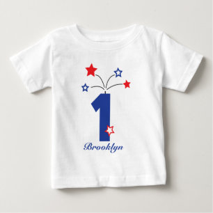 Camiseta Para Bebê Adiante do equipamento do aniversário julho de