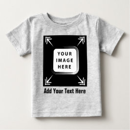 Camiseta Para Bebê Adicionar imagem de foto personalizada para presen