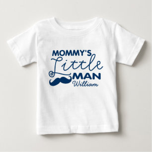 Camiseta Para Bebê Adicionar Nome Mamãe Homem Pequeno