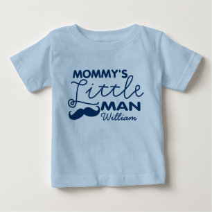 Camiseta Para Bebê Adicionar Nome Mamãe Homem Pequeno