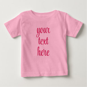 Camiseta Para Bebê Adicionar Texto Carregar a Imagem de Imagem Rosa M