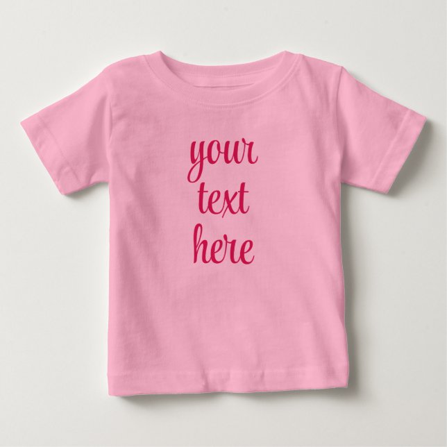 Camiseta Para Bebê Adicionar texto Envie sua imagem Modelo de imagem  (Frente)