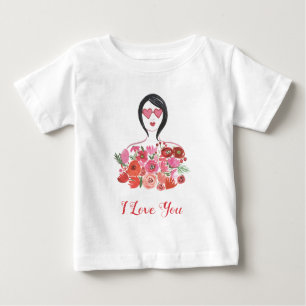 Camiseta Para Bebê Adicione seu chique dos namorados do texto mim