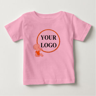 Camiseta Para Bebê ADICIONE SEU LOGO AQUI Para Crianças Menina Bebê 1