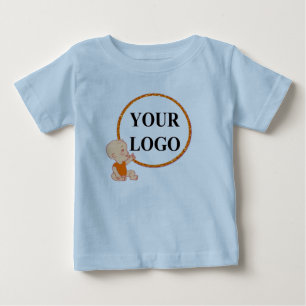 Camiseta Para Bebê ADICIONE SEU LOGOTIPO AQUI Para Crianças Bebê Meni
