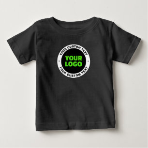 Camiseta Para Bebê Adicione seu próprio logotipo de negócios ou desig