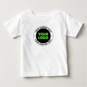 Camiseta Para Bebê Adicione seu próprio logotipo de negócios ou desig