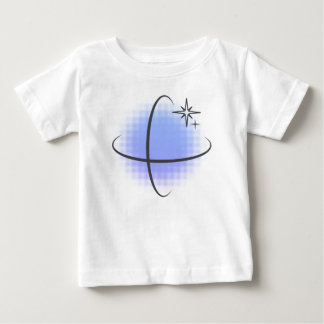 Camiseta Para Bebê Adicione Seu Próprio Texto: Retro Ponto Atômico Az