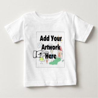 Camiseta Para Bebê Adicione seu próprio Trabalho de arte ou Trabalho 