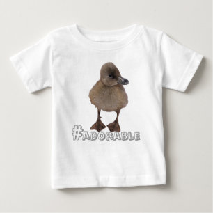 Camiseta Para Bebê Adorable Gray Ducklings Photograph