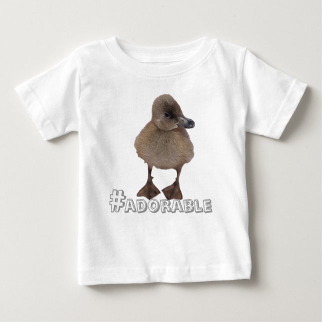 Camiseta Para Bebê Adorable Gray Ducklings Photograph (Frente)