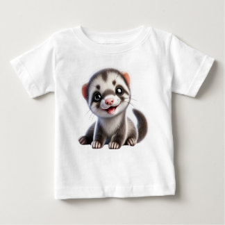 Camiseta Para Bebê Adorable Hurón Bebé