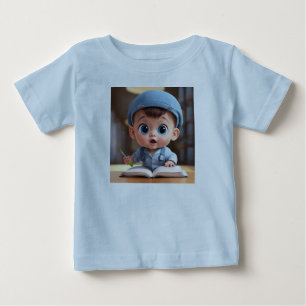 Camiseta Para Bebê "Adorable Smart Baby Cartoon Impressão"