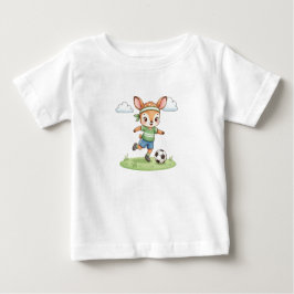 Camiseta Para Bebê Adorable Soccer Fawn Kids Graphic Tee
