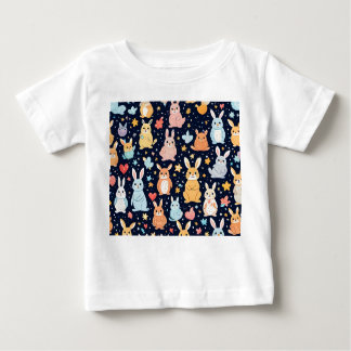 Camiseta Para Bebê Adorable Soft Pastel Baby Animal T-Shirt
