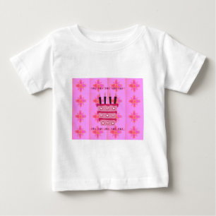 Camiseta Para Bebê Adorável Abençoado Feliz aniversário