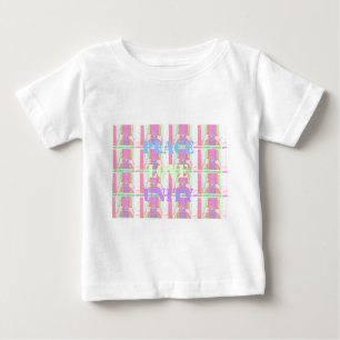 Camiseta Para Bebê Adorável Bebê Jovens Paz Com Pop de Arte.