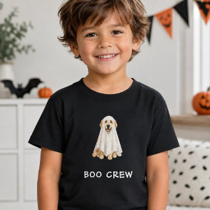 Camiseta Para Bebê Adorável Fantasma de Halloween do Golden Retriever