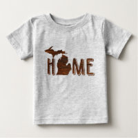 Adorável Michigan é Home | Silhuette de madeira |