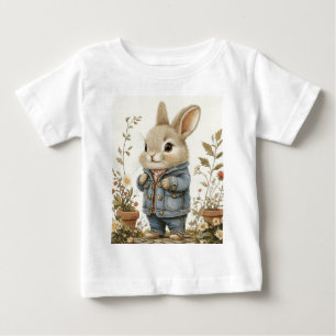 Camiseta Para Bebê Adorável Pequeno Elmer, o Coelho