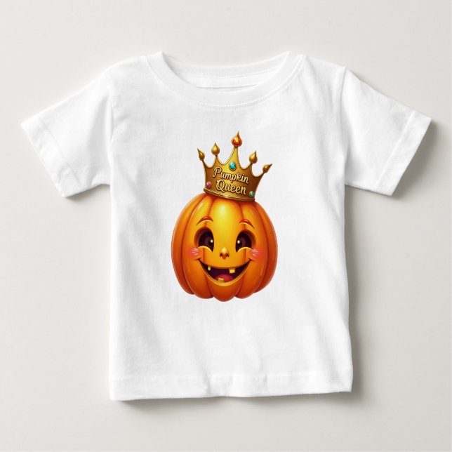 Camiseta Para Bebê Adorável Queda do Bebê da Abóbora (Frente)