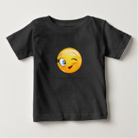 Adorável rosto de emoji piscando - seja feliz semp