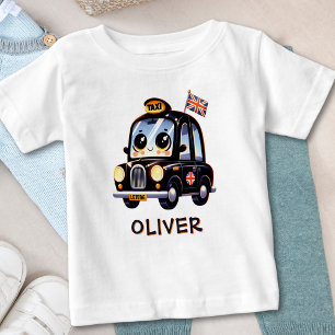 Camiseta Para Bebê Adorável Táxi Preto de Londres