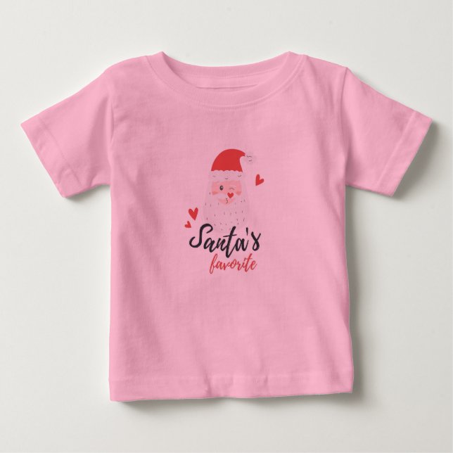 Camiseta Para Bebê Adorável Tee de Criança para o Natal!" (Frente)