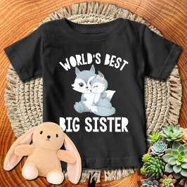 Camiseta Para Bebê Adorável WntrFX Melhor Irmã Mais Velha do Mundo
