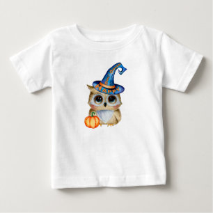 Camiseta Para Bebê Adoravelmente Feliz "Coruja"