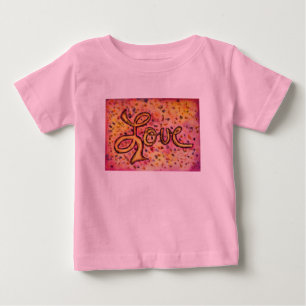 Camiseta Para Bebê Adorei Arte Inspiracional Rosa Rosa, Palavra