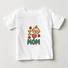 Camiseta Para Bebê Adoro a camiseta do bebê da mamãe - Dia das Mães B