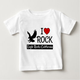 Camiseta Para Bebê Adoro Águia Rock California Red Heart