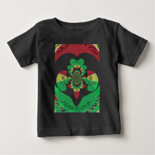Camiseta Para Bebê Adoro Etiópia Caleidoscópio - Arte Massagista
