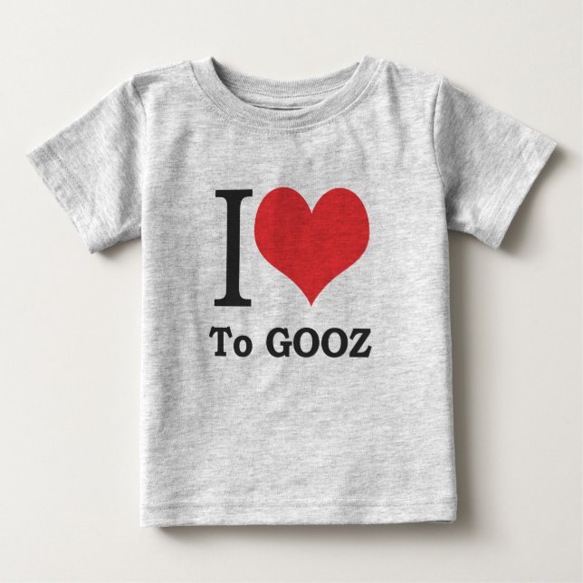 Camiseta Para Bebê Adoro Gooz, Querida! (tecido biológico) (Frente)