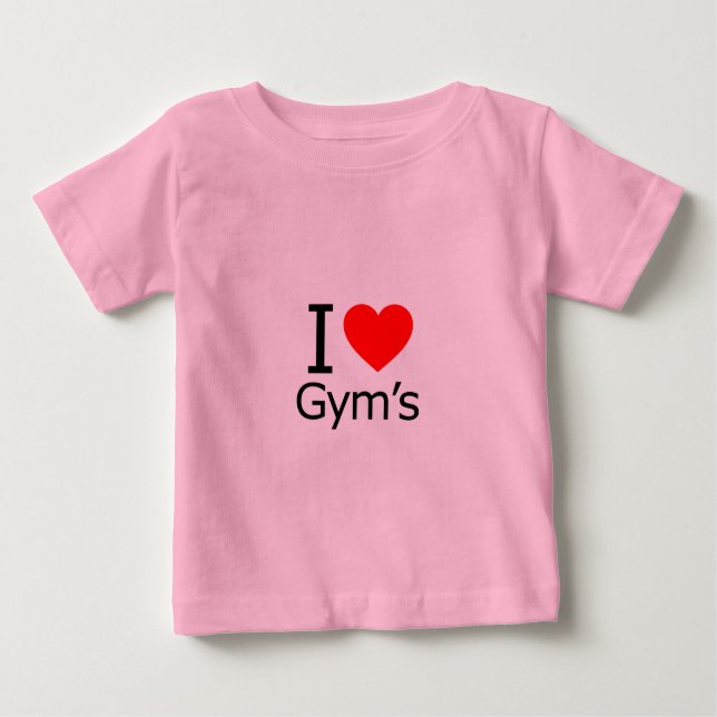 Camiseta Para Bebê Adoro Gym (Frente)