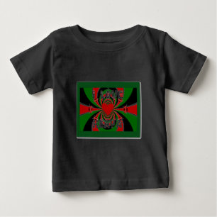 Camiseta Para Bebê Adoro Heart Kenya: Arte Dinâmica De Bandeiras
